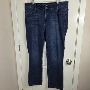 Lane Bryant Dark Wash Straight Leg Jeans